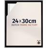 Dutch Frame Factory - Cornice a cassetta 24x30 cm Nero Opaco - MDF | Cornice a cassetta per tele, Adatta per tele fino a 2 cm di spessore, Senza pannello posteriore né vetro, Made in Holland
