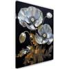 Feeby Stampa su Tela - Quadri Moderni Soggiorno - Quadro Camera Da Letto - Papavero dipinto Fiori d'argento - 20x30 cm - Decorazioni Parete