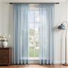 MRTREES Tende 2 Pezzi per interni Semi Trasparenti in Voile Blu Navy con Fettuccia Moderne 140x225 CM Tenda Confezionate a Panello Tende Leggere a Caduta per Camera da Letto e Soggiorno Finestra