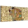 Generico Gustav Klimt - L'abbraccio - quadro stampa su tela con telaio in legno - 80x40 cm