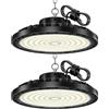 HAPYLUMI Faro UFO LED 200W 20000LM- 2 Pezzi Lampada Capannoni 6500K | Potente Faretto LED con Driver, Nessun Tremolio, Plafoniera LED IP65 Impermeabile, per Garage Capannone Fabbrica Officina