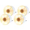 Wetry Luce Notturna da Presa con Sensore di Movimento, 3000K, 4 Pezzi | Automatico, 3 W, basso consumo, bianco caldo, interni, cucina
