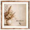 Velora Home&Living VELORA H&L Cornice Foto Legno Bruciato 60 x 60 cm - Cornice in Legno con Plexiglass Trasparente, Portafoto da Parete, Cornice per Poster, Fotografie, Puzzle, Diplomi e Certificati