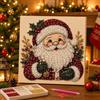 Generic Kit artistico natalizio con perle, 3D Diamond Painting Craft con cornice | Perline natalizie con cornice, ideali per principianti, decorazioni natalizie per la casa, espositori da parete e regali fai