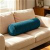 Generico Cuscino Cilindrico a Rullo 40cm 50cm 60cm 70cm 80cm 90cm, Cuscino Tubolare in Ciniglia Sfoderabile e Lavabile, Supporto in Spugna 50D per Lettura Letto, Divano e Relax(Lago Blu,15x60 cm)