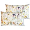 HOUSE ART LIFE Set di 2 Federe per cuscino 40x60 cm Federa cuscino letto cotone Copricuscini divano Morbido decorativo fodere con cerniera Decorazioni casa Fantasie colorate e varie