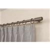 HOME ZEN HOUSEHOLD LINEN Bastone Tenda Estensibile 120-210 cm Effetto Legno | Grigio taupe | 4 Colori Disponibili, Anelli Inclusi, Supporti di Fissaggio, Diametro 16-19 mm, Facile Installazione