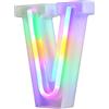 Nordstylee Luci a LED illuminate, lettere al neon per parete, per festa di compleanno, Natale, decorazione di nozze, lettere colorate (V)