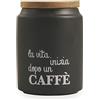 Villa d'Este Home Tivoli Idee Barattolo caffè con Coperchio Bamboo, Nero, (2190703)