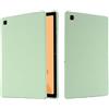 Nikaque Custodia per tablet Samsung Galaxy Tab A7 da 10,4 pollici 2020 (SM-T500/T505/T507), custodia in silicone liquido, flessibile in gomma morbida, sottile, protettiva, antiurto, verde