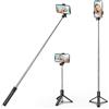 H.May Bastone Selfie Treppiede, 100CM Asta Selfie Stick Treppiede per Telefono Extra Lungo con Telecomando Staccabile Compatibile con iPhone 15/14Pro Samsung Smartphones, Nero