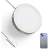 Minthouz Caricatore wireless per iPhone 16/15/14/13, pad di ricarica wireless magnetico per Samsung, caricatore Mag-Safe per Airpods e dispositivi abilitati Qi (giallo, senza adattatore)