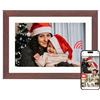 BIGASUO Frameo - Cornice fotografica digitale WiFi da 10,1, 1280 x 800 HD, IPS, touch screen, elettronica, memoria 32 GB, rotazione automatica, montaggio a parete, cornice digitale per condividere foto e