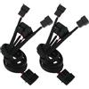 OTOTEC 2 Adattatori per Ventole per Case PC Molex A 4 Pin A 4 Cavi di Prolunga Tipo Y da 3/4 Pin per Ventole per Case Computer 27 Cm