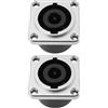 Create idea 2 Pezzi NL8MPR Presa Per Montaggio A Pannello Connettore Presa 8 Poli Tipo D Twist Lock Adattatore Audio Speakon Per NL8FC NL8FX NLT8X NL8FC NL8FX Placcato Argento