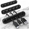 Generic Confezione da 3 organizer per cavi, facile da usare, per gestire i cavi, per nascondere o organizzare il cavo di ricarica USB del telefono, per casa, ufficio, auto, scrivania