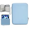 Generic Custodia per tablet da 12,9 pollici, custodia portatile con cordino, tasca impermeabile con cerniera integrata per cavi, mouse, tastiera, viaggi, casa, ufficio, blu