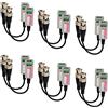 OTOTEC 6 PAIA (12 Pezzi) Cavo Ricetrasmettitore Balun Video Mini CCTV BNC Passivo Per Cavo Maschio BNC Tramite Trasmettitore CAT5/5E/6 A Doppino Intrecciato Sistema Di Telecamere Di Sicurezza CCTV