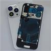 Generico FRECS BACK COVER VETRO SCOCCA POSTERIORE IPHONE 15 PRO/15 PRO MAX COMPLETO + MAGNETE + FLASH + WIRELESS (TITANIO BIANCO, IPHONE 15 PRO MAX)