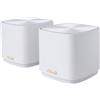 ASUS ZenWiFi XD5 - Per Modem Operatore e ONT, Sistema Mesh Wi-FI 6 AX, Doppia Banda, 3000 Mbit/s, 230m2, AiProtection con TrendMicro a Vita, 2 Pezzi, Bianco