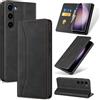 Phoona Cover per Samsung Galaxy S23 5G con 1 Vetro Temperato, Custodia Portafoglio Pelle PU Alta Qualità [Blocco Rfid][Antiurto][Magnetica][Porta Carte][Funzione Supporto] Libro Case Nero