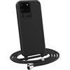 MyGadget Cover per Samsung Galaxy S20 Ultra - Custodia con Corda - Case con Cordino Opaca Antiurto/Bumper con Laccio/Tracolla - Practical Stylish per Collo Nero