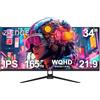 Z Z-Edge Z-Edge Monitor PC Gaming 34'', UWQHD(3440x1440), 165Hz, IPS Pannello, 1ms, Schermo Ultra Ampio 21:9, FreeSync, Inclinazione Regolabile, 2× DP1.4 & HDMI2.0 & USB, RGB, VESA 75 * 75mm(Cavo DP Incluso)