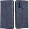 RankOne Cover per TCL 305 / TCL 306 / TCL 30E / TCL 30 SE (6.52 Inches), Custodia Flip Pelle Portafoglio, Magnetica Libro Bumper Cover Case - Blu