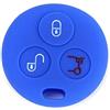 Lage [Portachiave] Guscio per Telecomando Mercedes Benz in Silicone Cover Chiave per Smart 3 tasti (vedere compatibilità nelle foto) ForTwo 450 Roadster Crossblade City Coupe City Cabrio (BLU)
