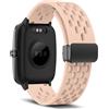 MaEiol 19mm Cinturino Silicone Compatibile con Veryfitpro ID205L ID205 ID205S ID205G, Cinturino Morbido Traspirante Sportivo Fibbia, Cinturini Magnetica Ricambio per Veryfitpro ID215G ID216 - Rosa