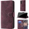 CaseGla Cover per Samsung Galaxy S26 Plus, Borgogna | Blocco RFID, Portafoglio Pelle PU, Flip Libro, Porta Carte, Magnetica Libretto, Antiurto Protezione Completa