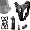 Dulynva Supporto Action Cam Casco Regolabile Supporto per Casco Moto Mento per GoPro Hero 13 12 11 10 9 8 7 Max Insta 360 Ace Pro/2 X5 X4 X3, DJI OSMO Action 5 Pro 4/3,Action cam di Azione Accessori