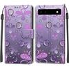 Feyten Cover per Google Pixel 6A, Custodia in Pelle Google Pixel 6A, Flip Custodia Pelle PU con [Magnetica][TPU Antiurto][Supporto Stand], Cover a Libro Portafoglio per Google Pixel 6A (Fiore)
