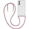 MyGadget Cover per Samsung Galaxy S21 - Custodia con Corda - Case con Cordino Trasparente Antiurto con Laccio | Tracolla - Practical Stylish - Colorato