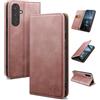 SUANDUCK per Samsung Galaxy A36 Custodia Flip Pelle Magnetica Alta Qualità, Slot Carte Blocco RFID, Supporto Regolabile, Protezione Anticaduta 360°, Compatibile con Samsung A36, Oro Rosa