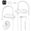 AIAUXAI In Ear Cuffie Sport con Filo, Jack 3,5MM, Gancio Auricolare, Bianco | Microfono e Controllo Volume Stereo HiFi Cancellazione del Rumore Auricolari per Samsung per MP4 Gaming Ufficio Musica Radio