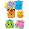 Tinta Unita Kids 2026/2027 Zainetto in Neoprene - Zaino Bambini con Tasca Portaborraccia - 6 Fantasie Assortite - 25x10x31 cm (Viola - Pipistrello)