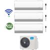Midea GARANZIA ITALIA Condizionatore Climatizzatore Trial Split Midea Breezeless+ 9000+12000+12000 esterna M3OA-27HFN8-Q wifi A++