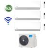Midea GARANZIA ITALIA Condizionatore Climatizzatore Trial Split Midea Breezeless E 9000+12000+12000 esterna M3OA-27HFN8-Q wifi A++
