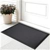 Euqvunn 3D Mesh Tappeto da Esterno, 60 × 90 cm Zerbino da Esterno Antipioggia a Profilo Ribassato, Tappeto Fuori Porta Antiscivolo Facile da Pulire, per Portico Coperto, Ingresso, Patio(nero)