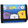 COMIX Scomix by Sio - Portafoglio Scottecs con Pratica Chiusura a Strappo, Portamonete con Tasca Esterna e Scomparti Interni, Idea Regalo Bambini e Ragazzi, 13x8,5cm