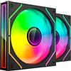 Mars Gaming MF-3DPROX2, Kit 2x Ventole PWM 120mm, Illuminazione ARGB Triplo Infinity Mirror 360°, Sistema di Controllo PWM, Cuscinetti FDB, Ventole PC con Compatibilità Totale ARGB, Nero