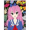 LudoColor Tabella di Velluto da colorare Manga Studentessa, LUDO-LJE016