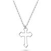 Handmade Collana personalizzabile in argento sterling motivo croce scritta gotica | Personalizza questa collana con un dettaglio personale; un gioiello curato e versatile per lo stile quotidiano.
