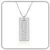 Handmade Collana personalizzabile in argento 925 dettaglio braille formato verticale | Personalizza questa collana con un dettaglio personale; un gioiello curato e versatile per lo stile quotidiano.