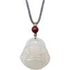 ReadJade Collana con ciondolo | Intagliato a mano, Buddha Sorridente, Guanyin Avalokitesvara, Ciondolo Statua, Gioiello Culturale, per Uomo e Donna