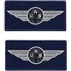 Handmade 2 Patch a Strappo Pilota Drone Blu con UAS cm 8x4 | Ricamato, Chiusura a Strappo