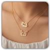 Handmade Collana con nome, profilo orecchie, motivo animale | Personalizza questa collana con un nome; un accessorio versatile dallo stile curato.