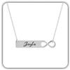 Handmade Collana con nome in argento sterling motivo infinito forma a barra, fine | Personalizza questa collana con un nome; un gioiello curato e versatile per lo stile quotidiano.