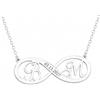 Handmade Collana con iniziale in argento sterling, motivo infinito, fine | Personalizza questa collana con un'iniziale; un accessorio versatile dallo stile curato.